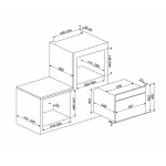 Smeg SF4104MCN 40公升 45厘米 嵌入式微波焗爐 (黑色)｜14功能、50自動程序、蒸汽清潔